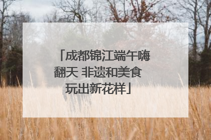 成都锦江端午嗨翻天 非遗和美食玩出新花样