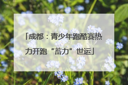 成都：青少年跑酷赛热力开跑“蓄力”世运