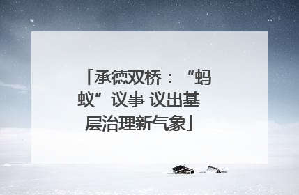 承德双桥：“蚂蚁”议事 议出基层治理新气象