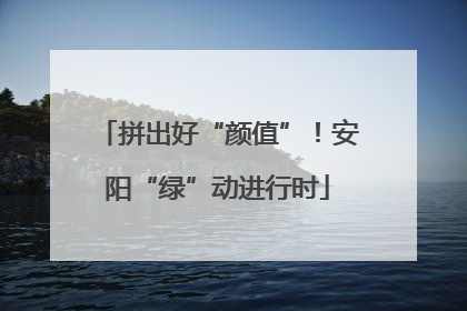 拼出好“颜值”！安阳“绿”动进行时