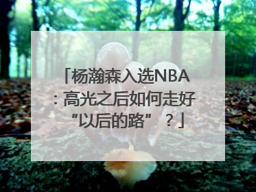 杨瀚森入选NBA：高光之后如何走好“以后的路”？