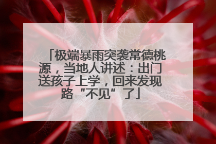 极端暴雨突袭常德桃源，当地人讲述：出门送孩子上学，回来发现路“不见”了