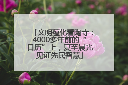 文明蕴化看陶寺：4000多年前的“日历”上，夏至晨光见证先民智慧