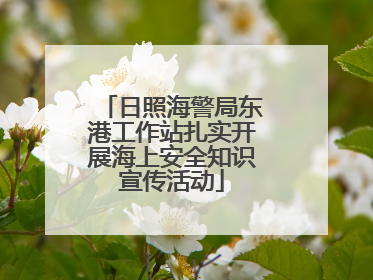 日照海警局东港工作站扎实开展海上安全知识宣传活动