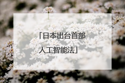 日本出台首部人工智能法