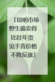 昆明市场野生菌卖得比往年贵 见手青价格不降反涨