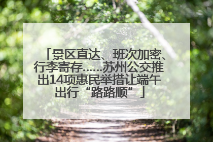 景区直达、班次加密、行李寄存……苏州公交推出14项惠民举措让端午出行“路路顺”