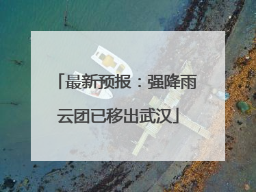 最新预报：强降雨云团已移出武汉