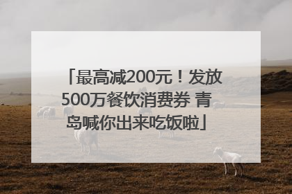 最高减200元！发放500万餐饮消费券 青岛喊你出来吃饭啦