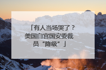 有人当场哭了？美国白宫国安委裁员“降级”