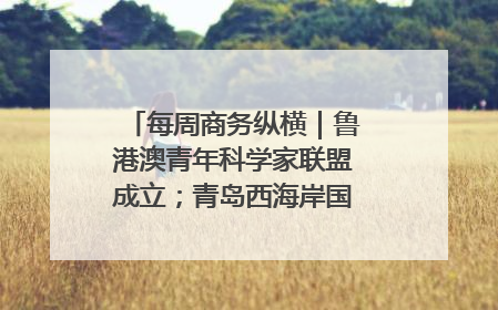 每周商务纵横｜鲁港澳青年科学家联盟成立；青岛西海岸国际能源自贸港启用
