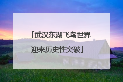 武汉东湖飞鸟世界迎来历史性突破