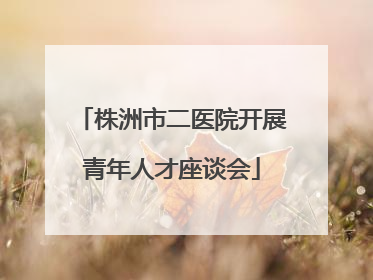 株洲市二医院开展青年人才座谈会