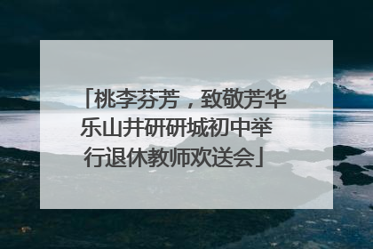 桃李芬芳，致敬芳华 乐山井研研城初中举行退休教师欢送会