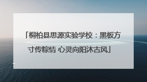 桐柏县思源实验学校：黑板方寸传粽情 心灵向阳沐古风
