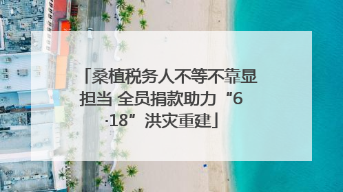 桑植税务人不等不靠显担当 全员捐款助力“6·18”洪灾重建