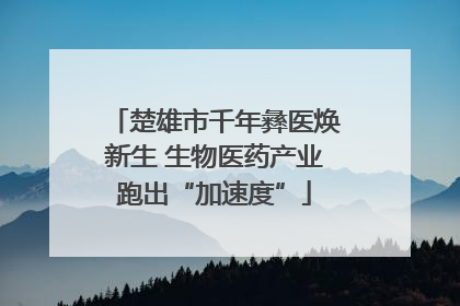 楚雄市千年彝医焕新生 生物医药产业跑出“加速度”
