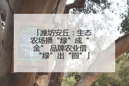 潍坊安丘：生态农场播“绿”成“金” 品牌农业借“绿”出“圈”