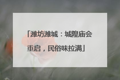 潍坊潍城：城隍庙会重启，民俗味拉满