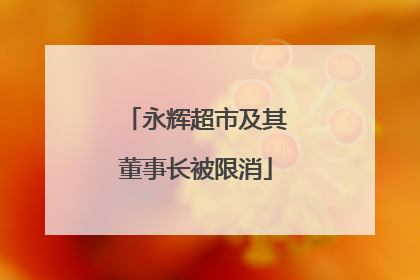 永辉超市及其董事长被限消