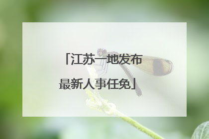 江苏一地发布最新人事任免
