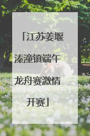 江苏姜堰溱潼镇端午龙舟赛激情开赛