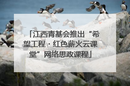 江西青基会推出“希望工程・红色薪火云课堂”网络思政课程
