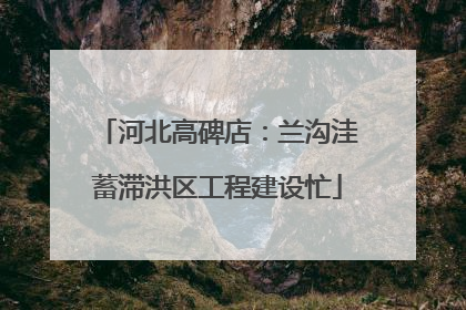河北高碑店：兰沟洼蓄滞洪区工程建设忙
