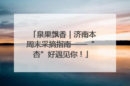 泉果飘香｜济南本周末采摘指南——“杏”好遇见你！