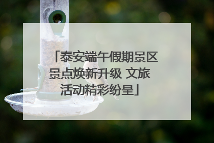 泰安端午假期景区景点焕新升级 文旅活动精彩纷呈