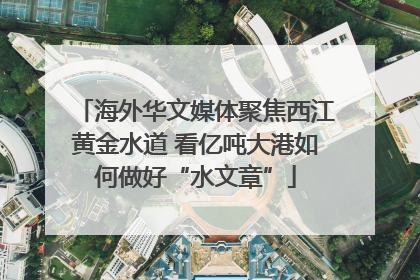 海外华文媒体聚焦西江黄金水道 看亿吨大港如何做好“水文章”