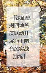 深汕惠揭四地首度联动开展海上防台风实战演练