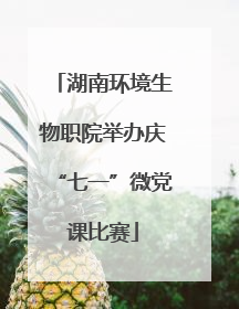 湖南环境生物职院举办庆“七一”微党课比赛