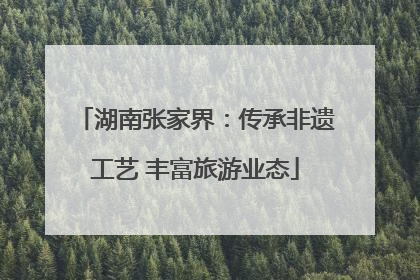 湖南张家界：传承非遗工艺 丰富旅游业态