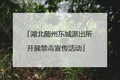 湖北随州东城派出所开展禁毒宣传活动