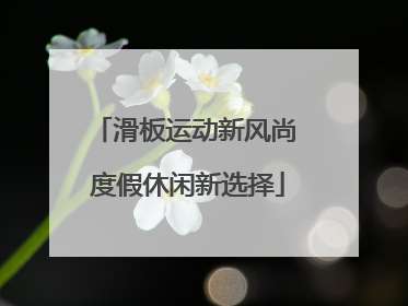 滑板运动新风尚 度假休闲新选择