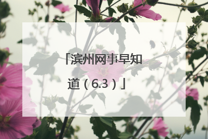 滨州网事早知道（6.3）