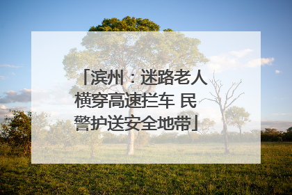 滨州：迷路老人横穿高速拦车 民警护送安全地带