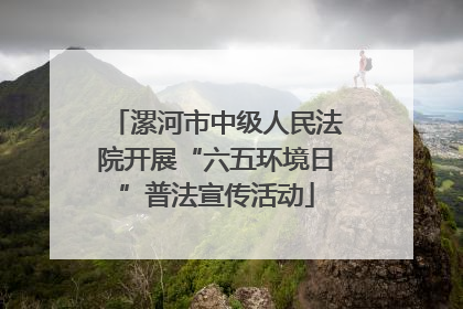 漯河市中级人民法院开展“六五环境日”普法宣传活动