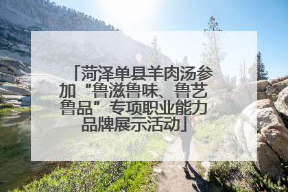 菏泽单县羊肉汤参加“鲁滋鲁味、鲁艺鲁品”专项职业能力品牌展示活动