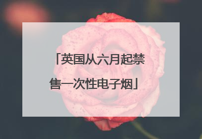 英国从六月起禁售一次性电子烟