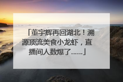 董宇辉再回湖北！溯源顶流美食小龙虾，直播间人数爆了……