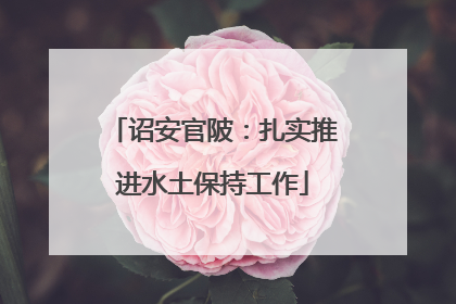 诏安官陂：扎实推进水土保持工作