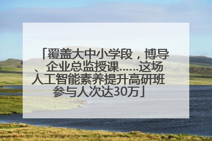 覆盖大中小学段，博导、企业总监授课……这场人工智能素养提升高研班参与人次达30万