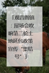 观音阁镇：屋场会吹响第二轮土地延包政策宣传“集结号”
