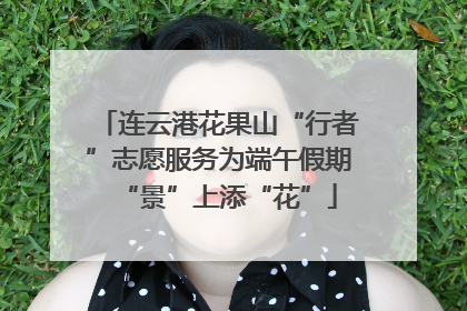 连云港花果山“行者”志愿服务为端午假期“景”上添“花”