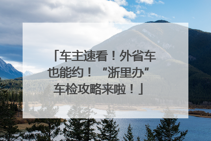 车主速看！外省车也能约！“浙里办”车检攻略来啦！