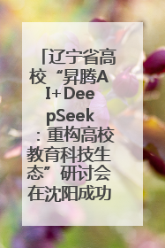 辽宁省高校“昇腾AI+DeepSeek：重构高校教育科技生态”研讨会在沈阳成功举办