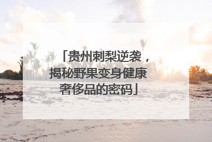 贵州刺梨逆袭，揭秘野果变身健康奢侈品的密码