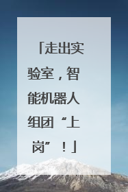 走出实验室，智能机器人组团“上岗”！